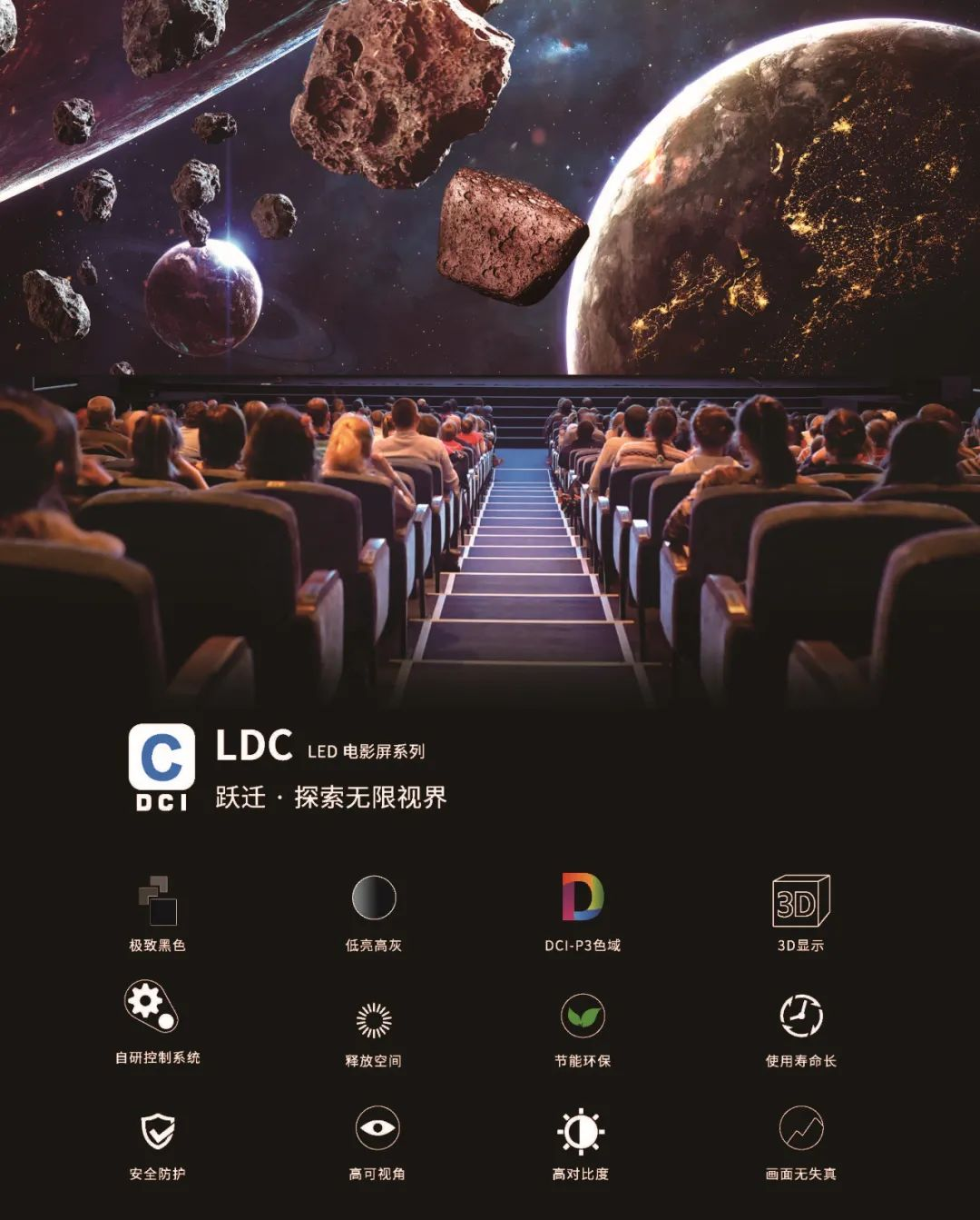 “自研+合作”全面着花，非凡国际成业内LED电影屏通过DCI认证最多企业